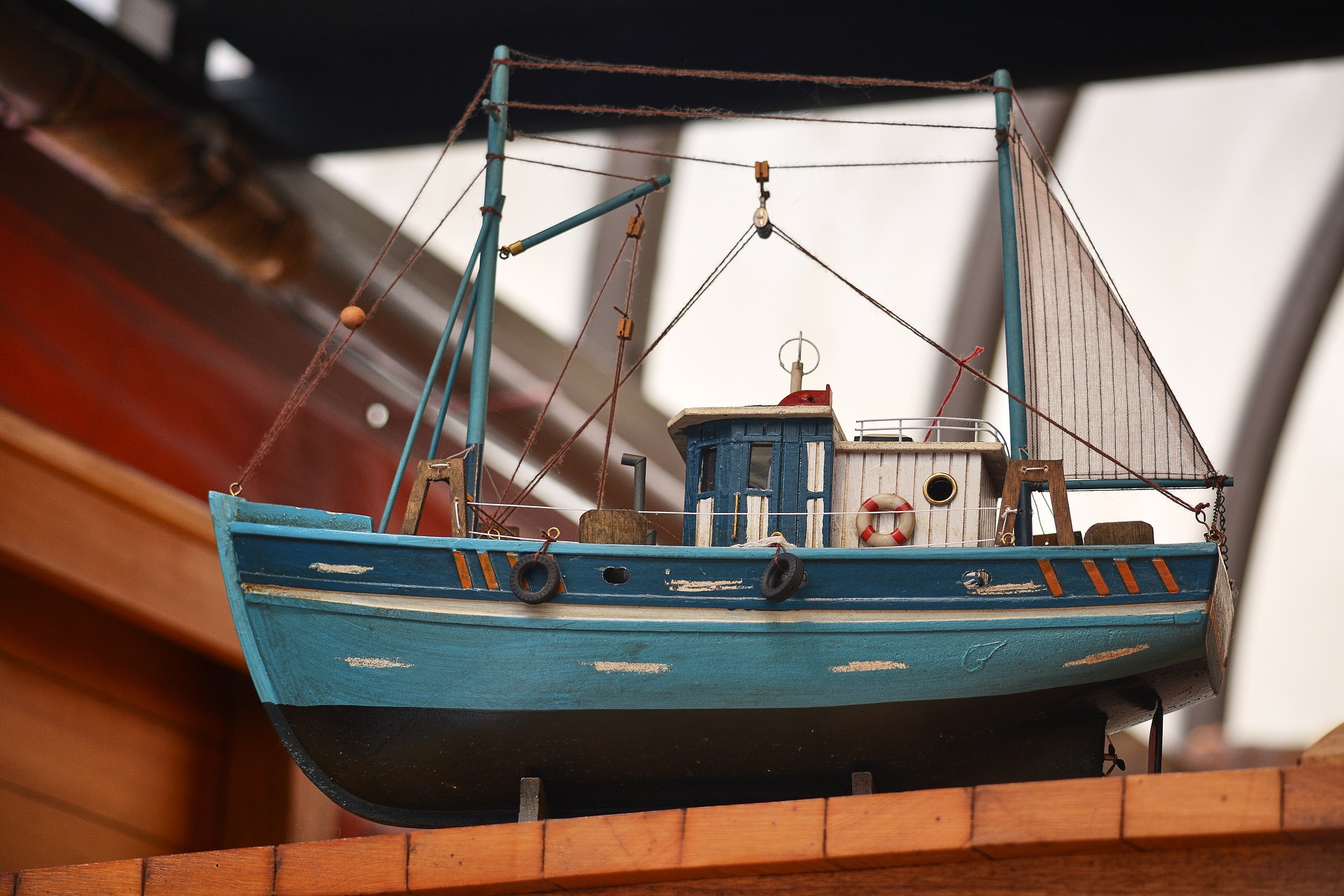 maquette de bateau en bois